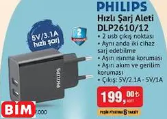 PHİLİPS HIZLI ŞARJ ALETİ  DLP2610/12